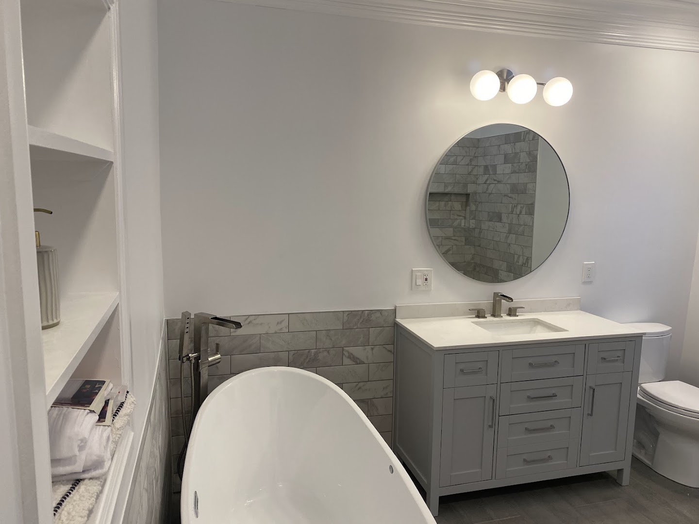 Bathroom sink supply lines after service
